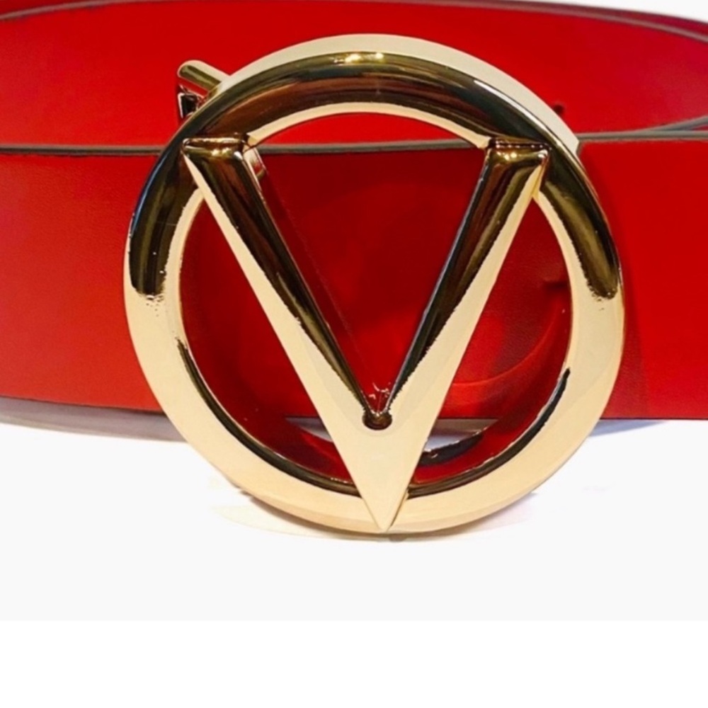 NWT VALENTINO RED LEATHER BELT - Picture 2 of 7